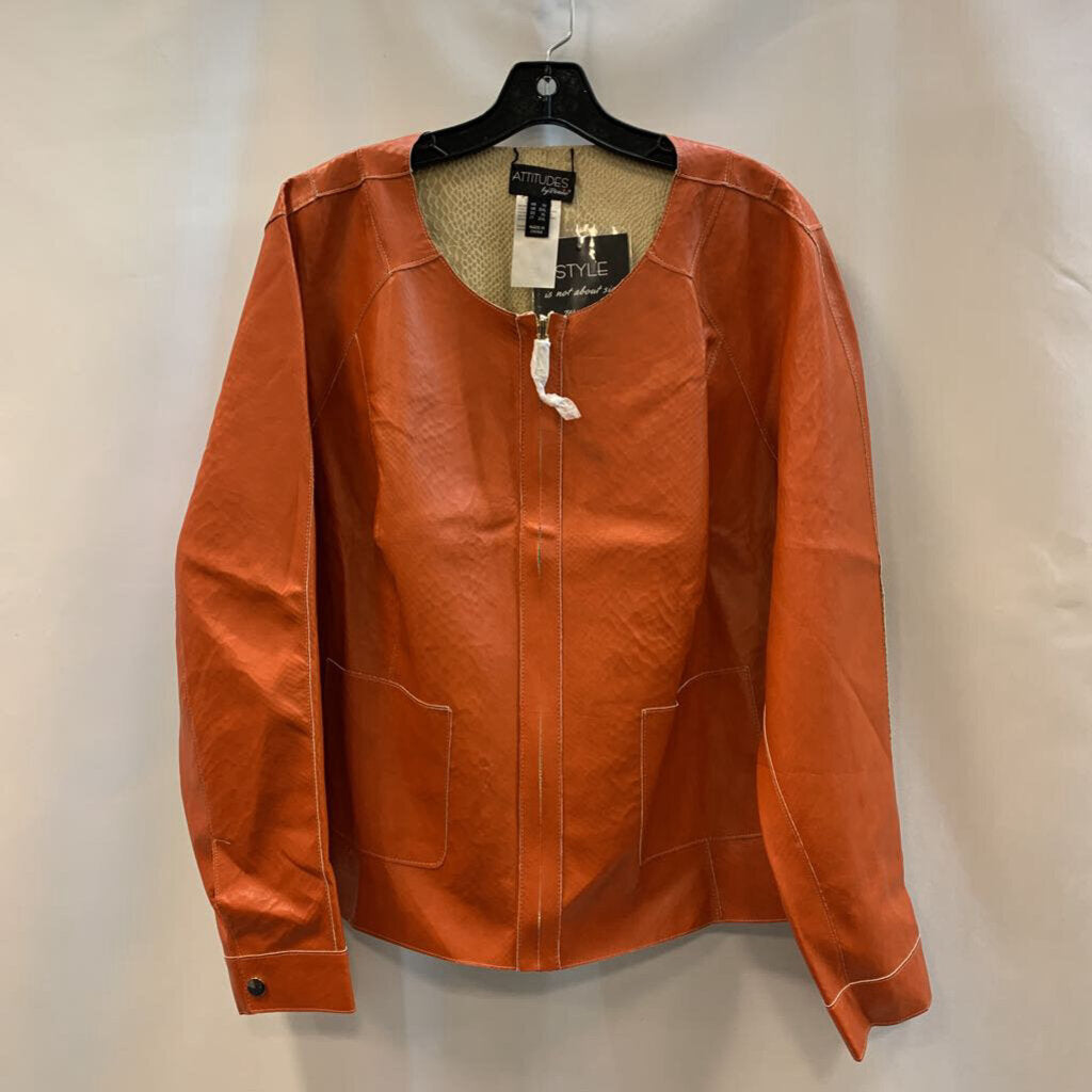Jacket: Faux Leather Reversible Snake Skin