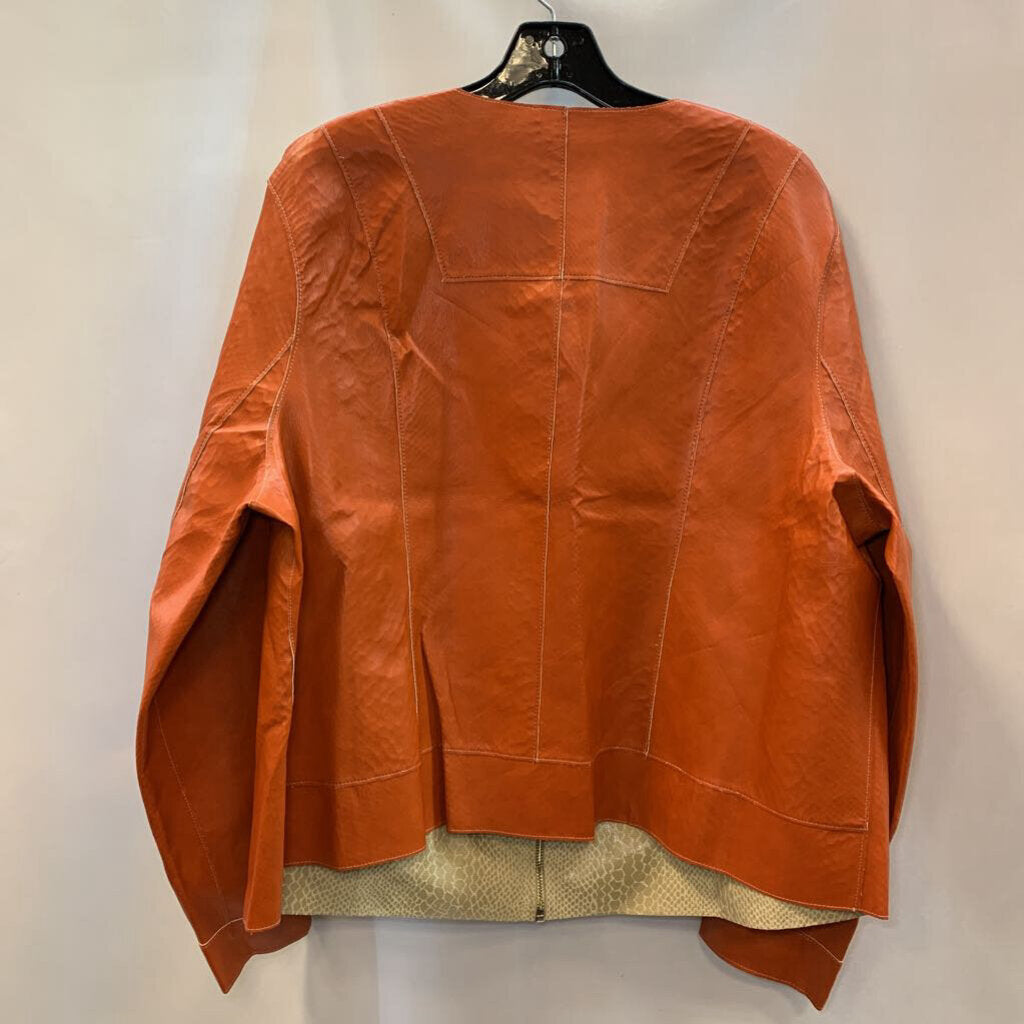 Jacket: Faux Leather Reversible Snake Skin