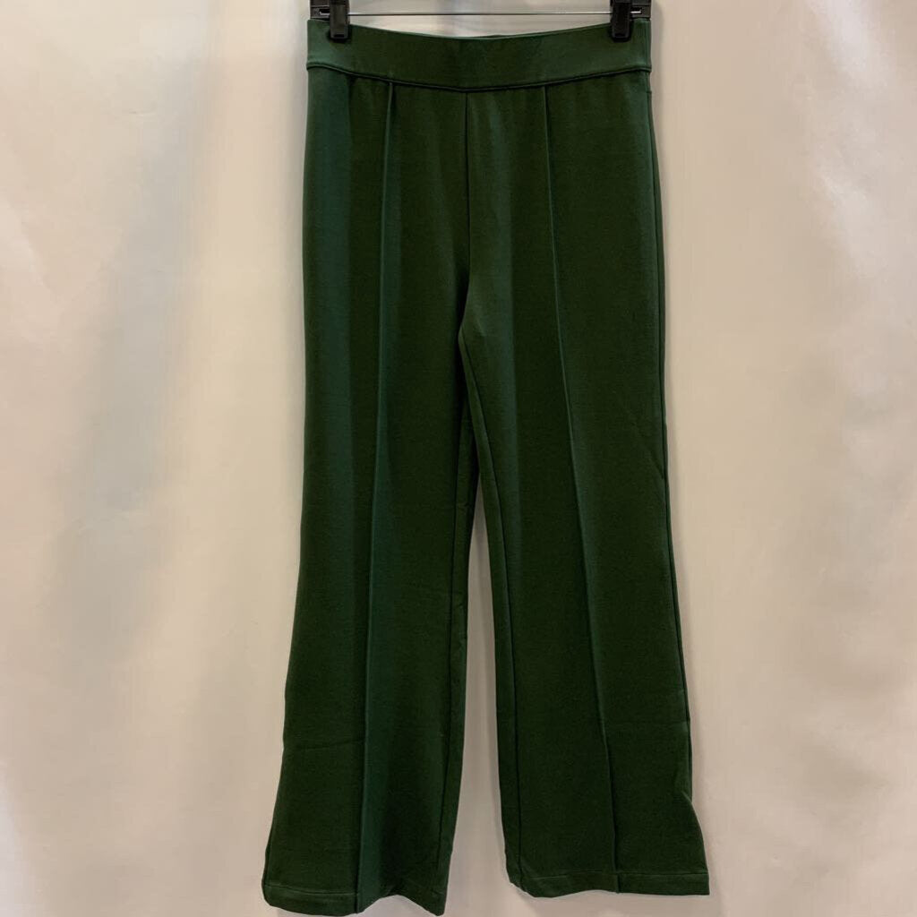 Pants: Front Pintuck Pull-On Flare Leg