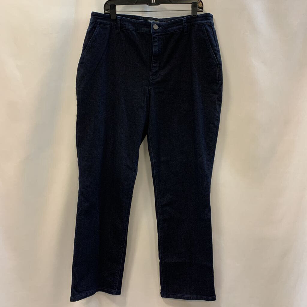 Pants: Straight Leg Dark Wash Jeans