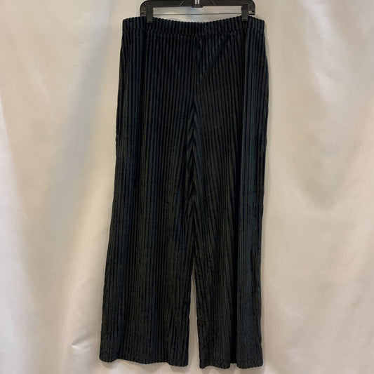 Pants: Velvet Striped Wide Leg