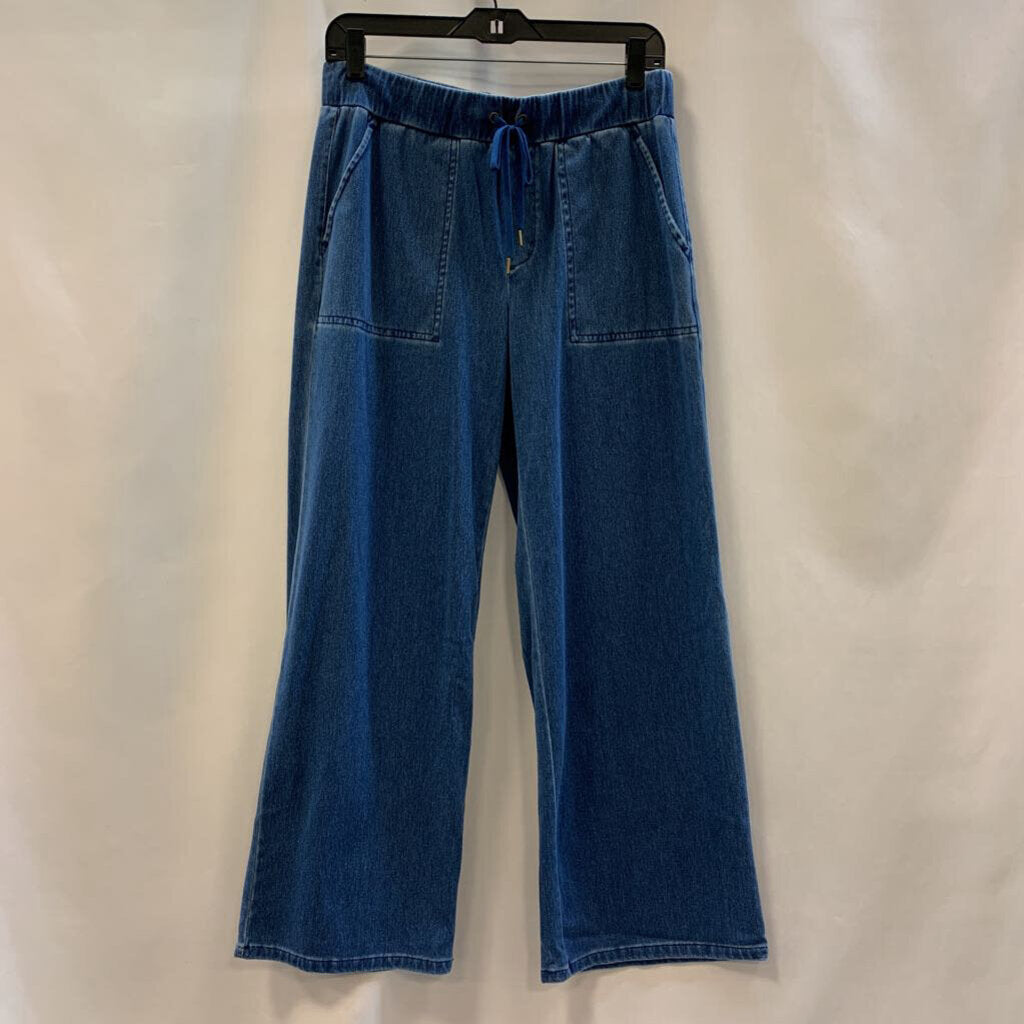 Pants: Knit Wide Leg Square Pocket