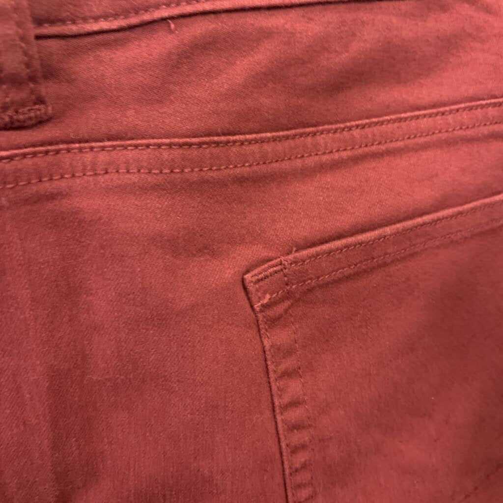 Pants: Twill Frayed Straight Leg