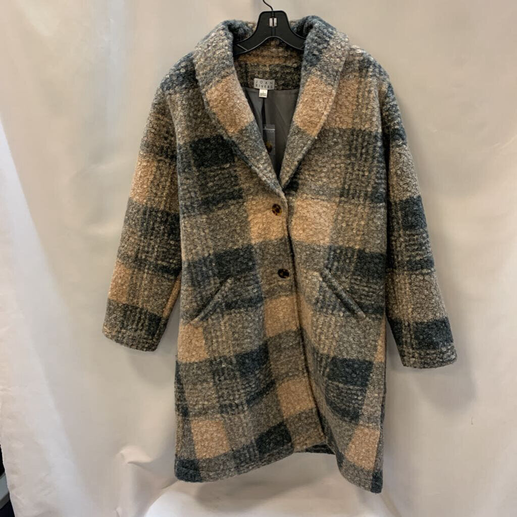 Coat: Plaid Curly Sherpa