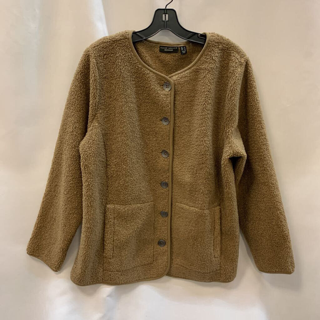 Jacket: Knit Boucle Collarless