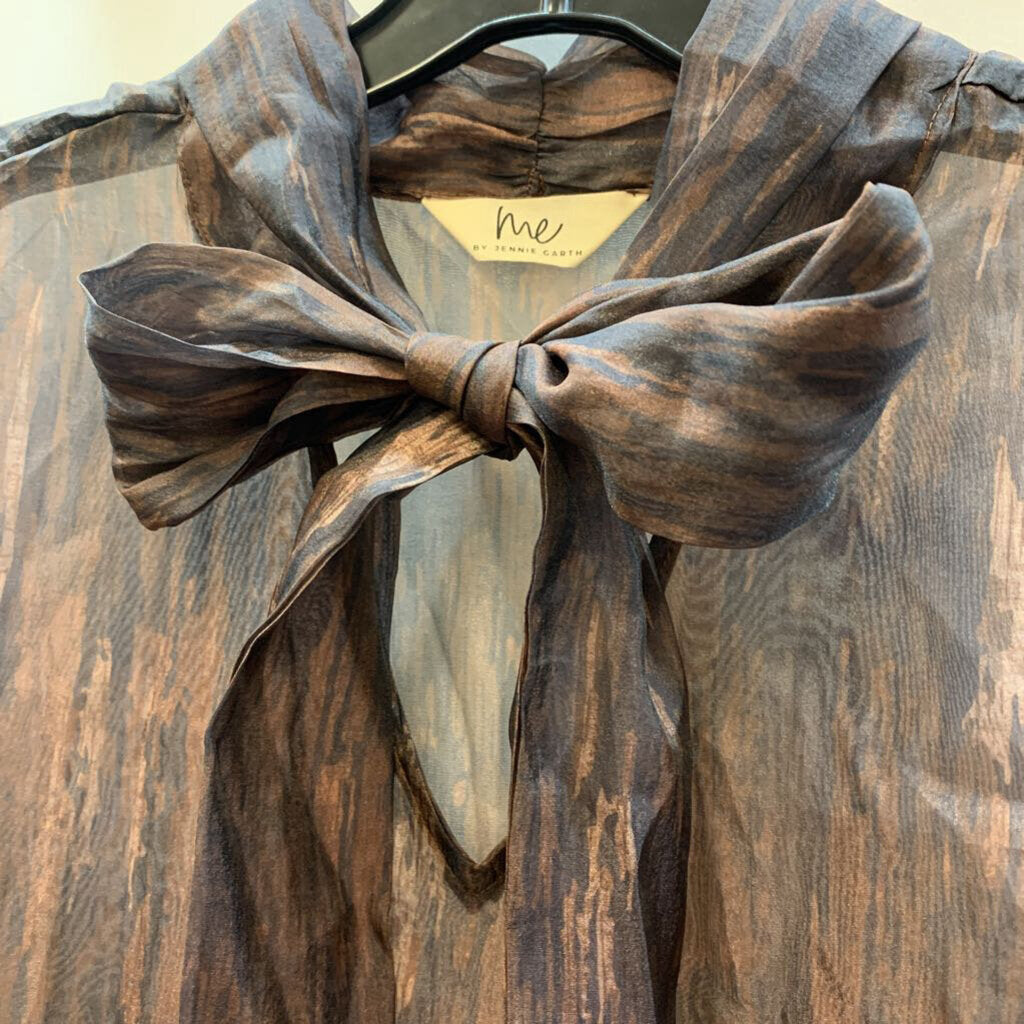 Shirt: Tammy Woven Tie Neck