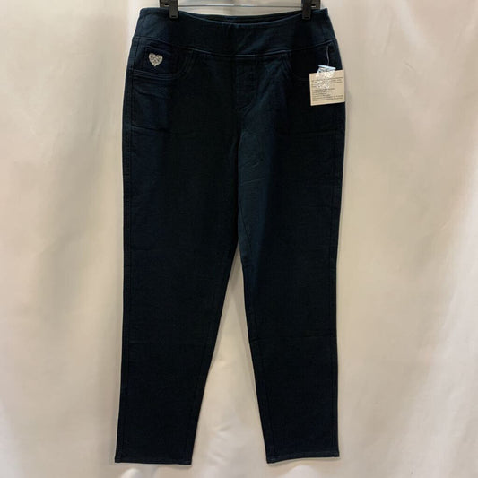Pants: Straight Leg Rhinestone Heart