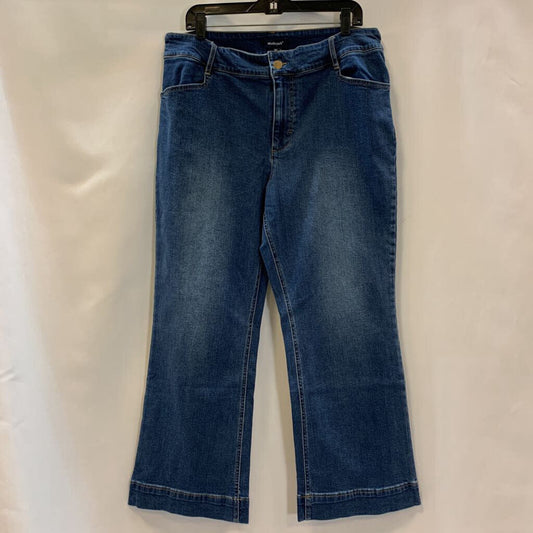Pants: Denim Wide Hem Boot Cut Petite