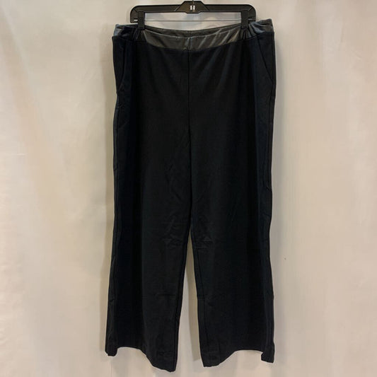 Pants: Petite Stretch Ponte Wide Pleather