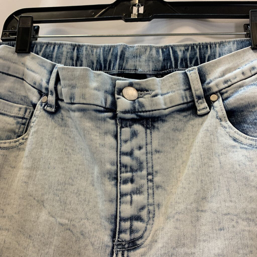 Pants: Denim Wide Leg Petite