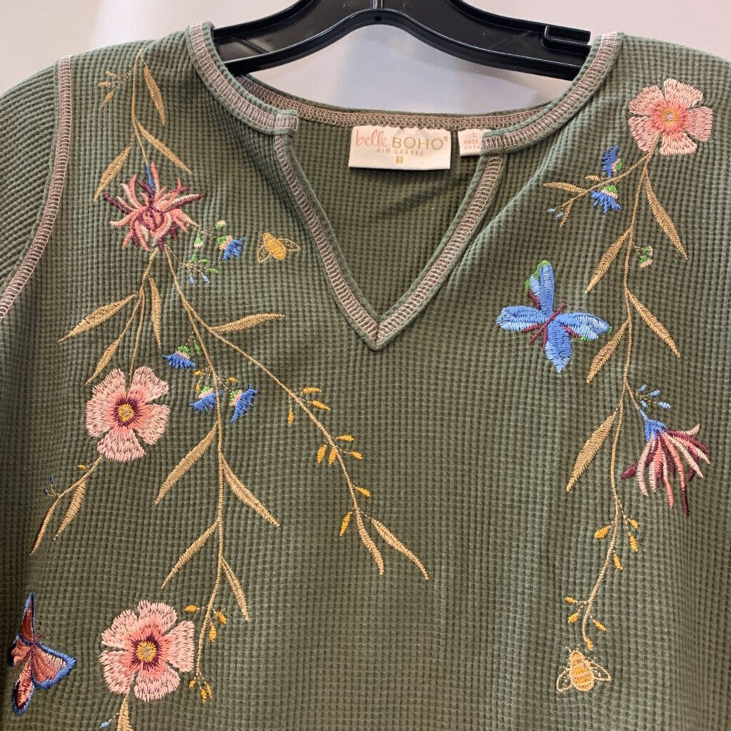 Shirt: Long Sleeve Waffle Stitch