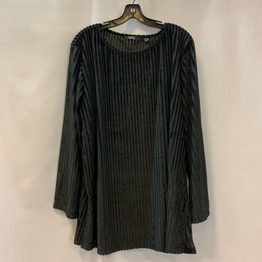 Shirt: Long Sleeve Velvet Tunic Stripes