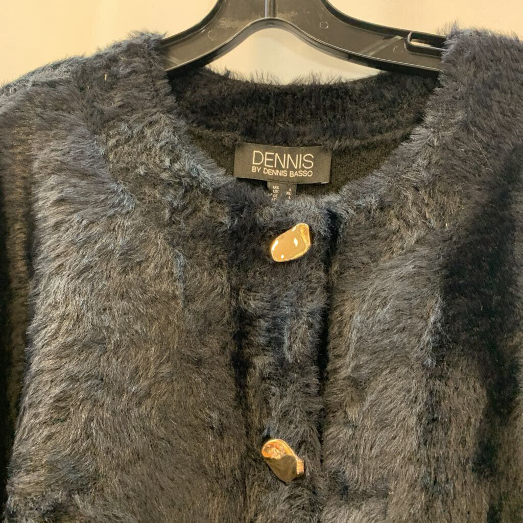 Sweater: Cardigan Knit Mink Hardware