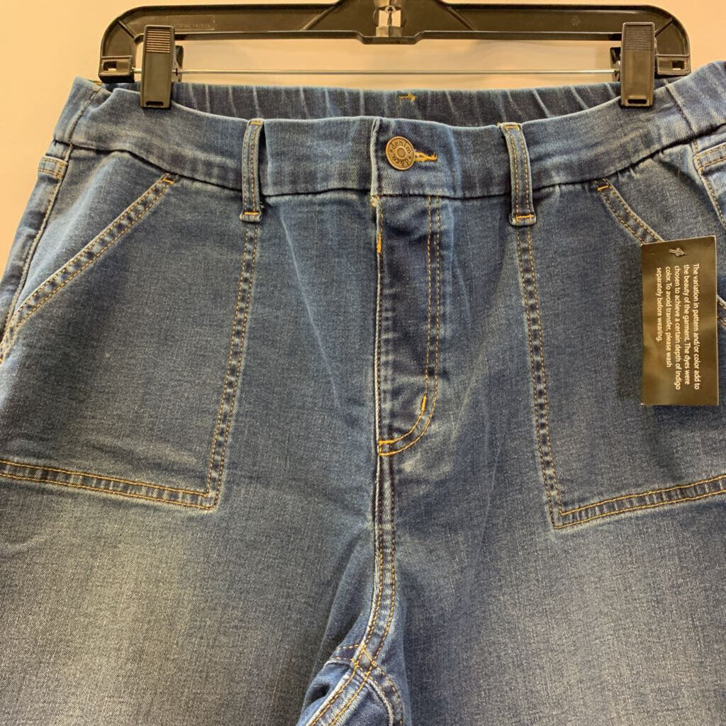 Pants: Denim Straight Stretch Trouser