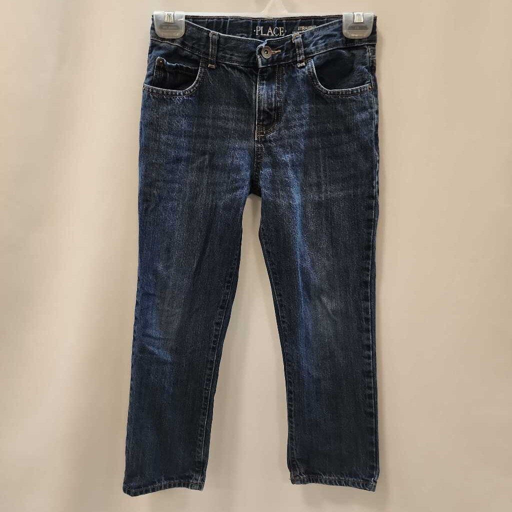 Pants: Straight Leg Dark Wash Jeans