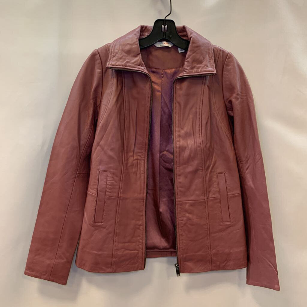 Jacket: Leather Zip Front with Pockets