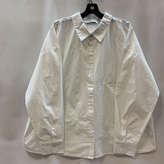 Shirt: Embellished Cotton Long Sleeve