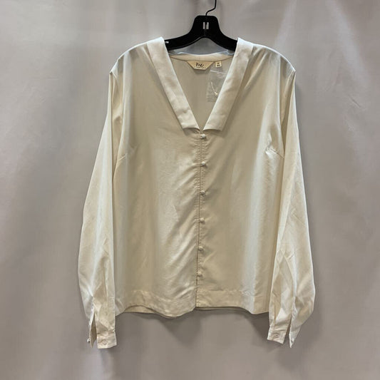 Shirt: Drape Long Sleeve with Notched Collar
