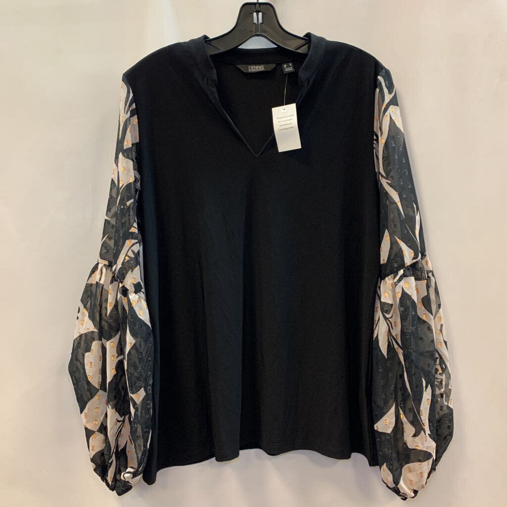 Shirt: Italia Knit Printed Sleeve with Gold Stitching