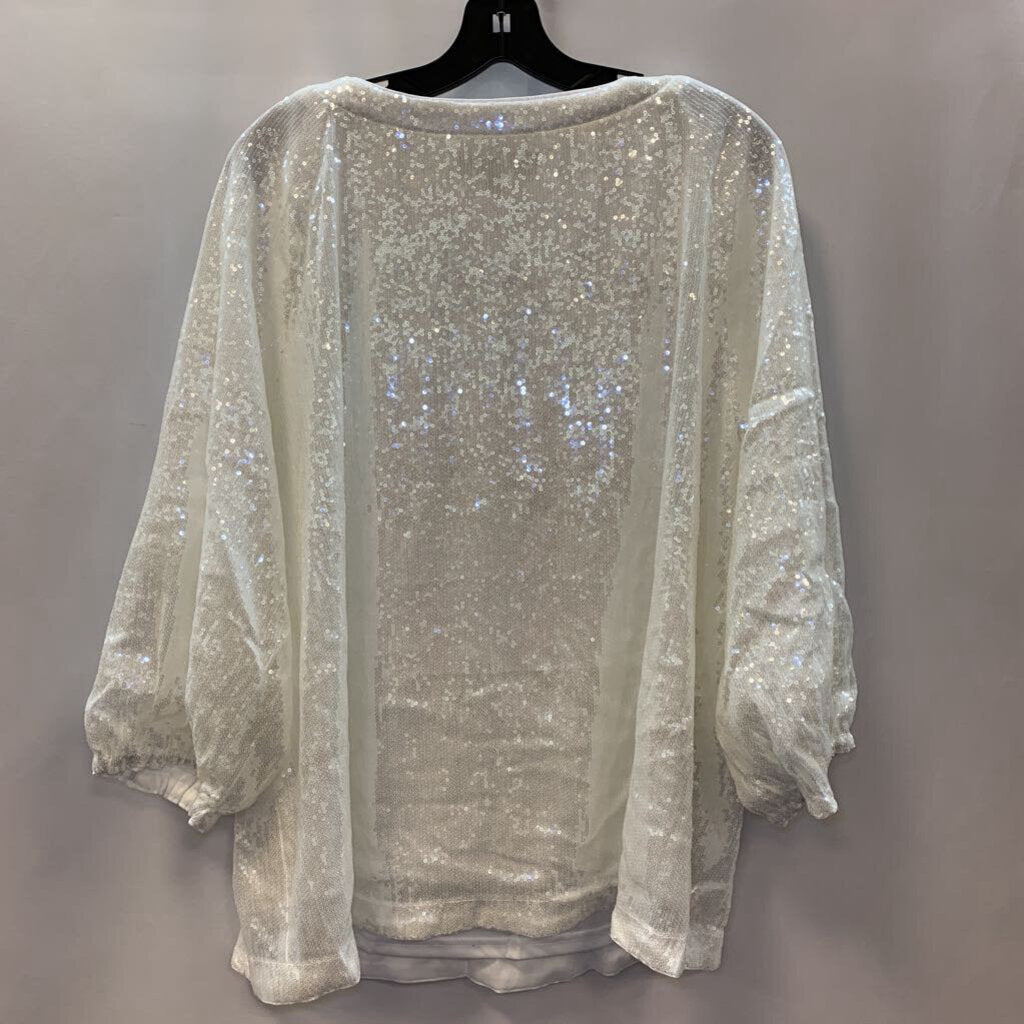 Shirt: Sequin 3/4 Balloon Sleeve
