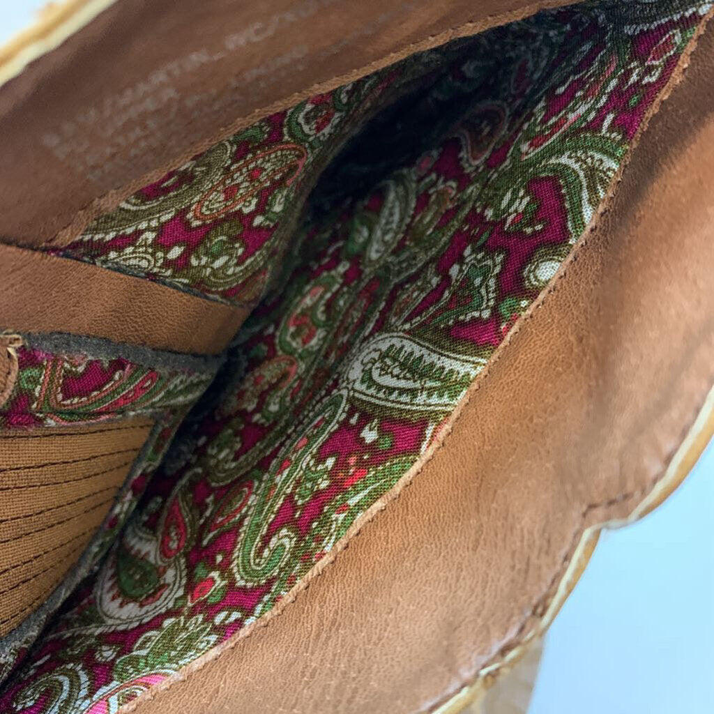 Boots: Faux Aged Leather Buckle Zip