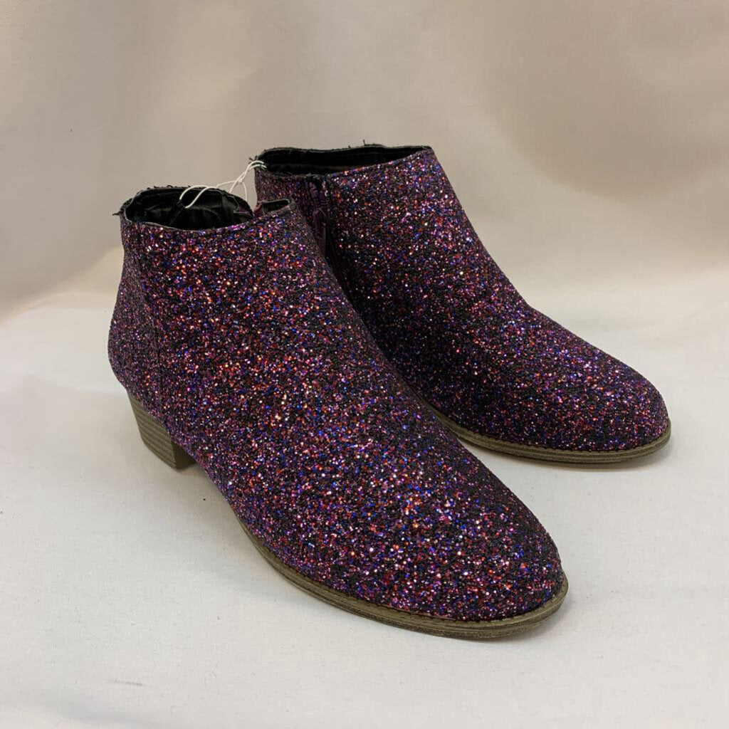 Boots: Sparkle Glitter Ankle Heel