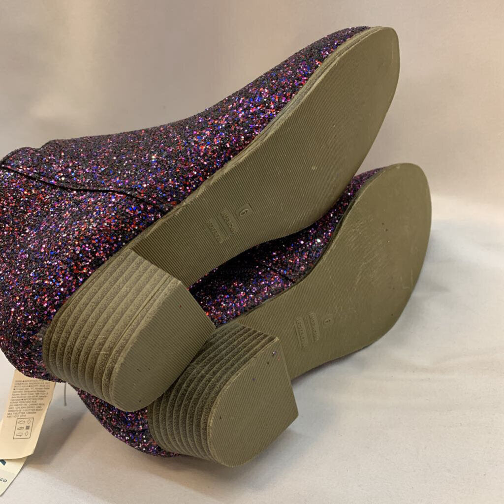 Boots: Sparkle Glitter Ankle Heel