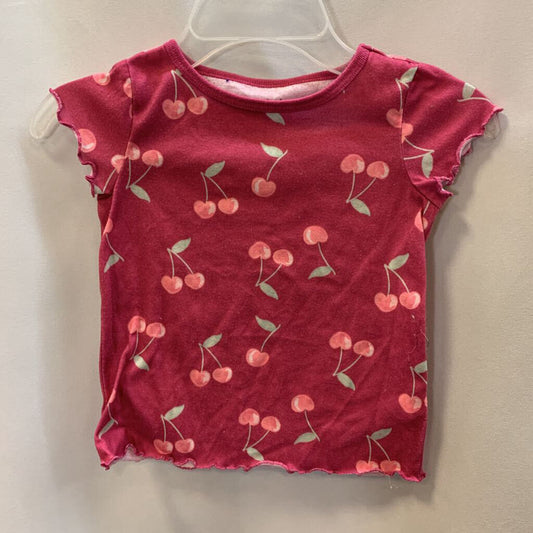 Shirt: Short Sleeve Cherry Ruffles