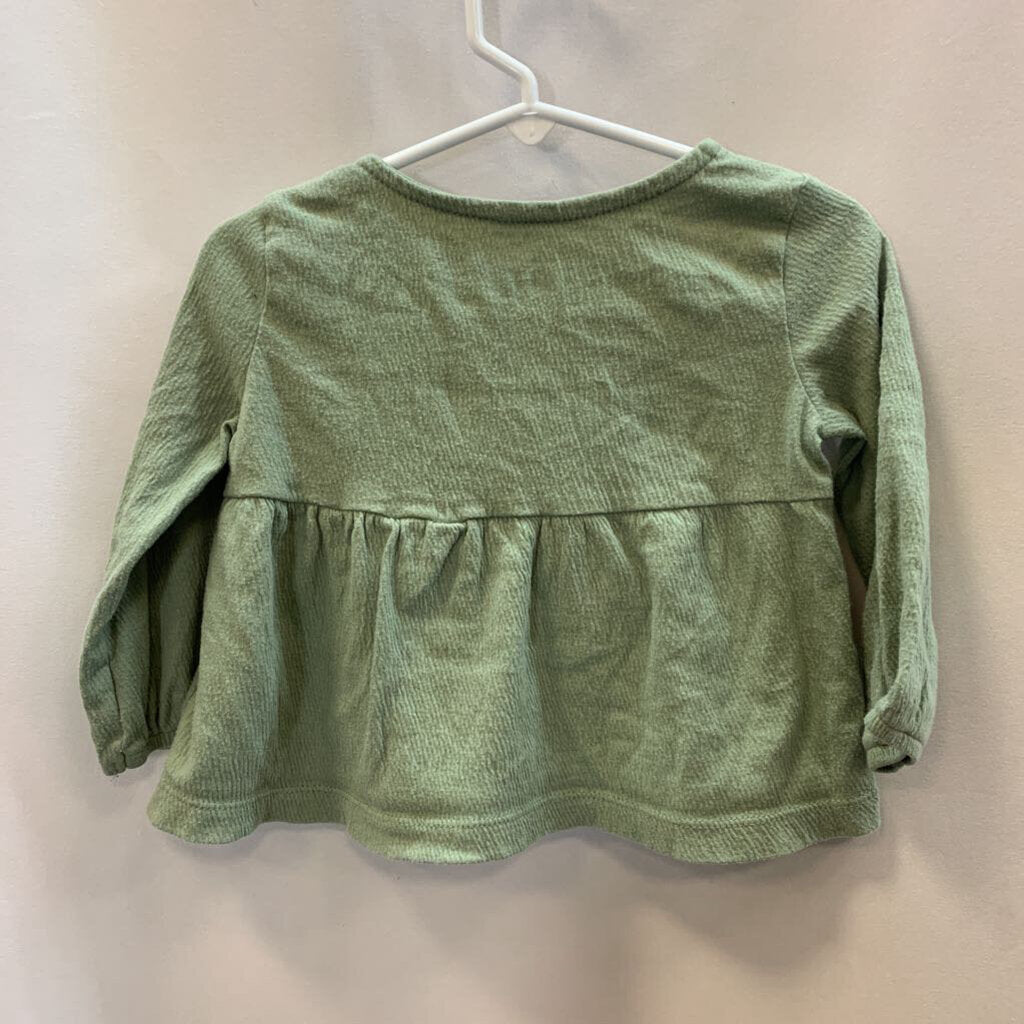 Shirt: Long Sleeve Half Button Boho