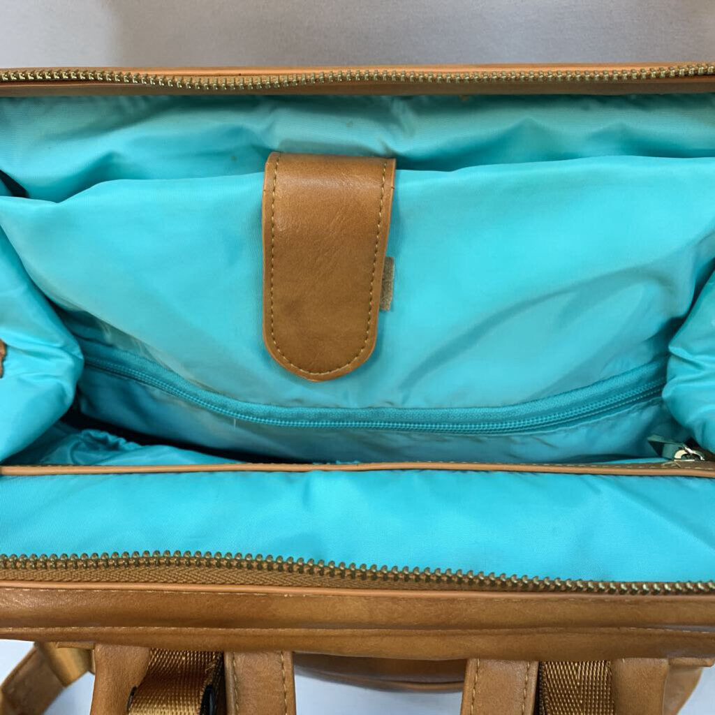 Bag: Leather Backpack Diaper + Changing