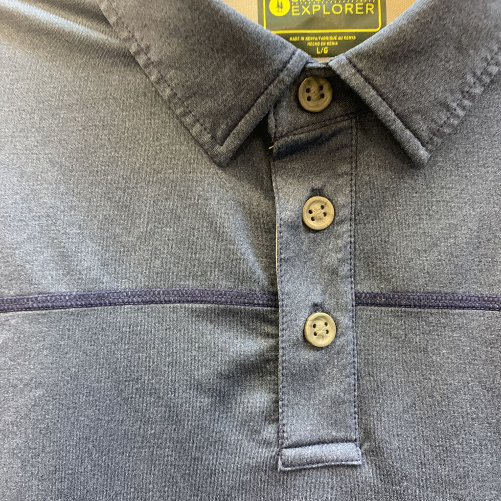 Shirt: Polo, 1/4 button-up