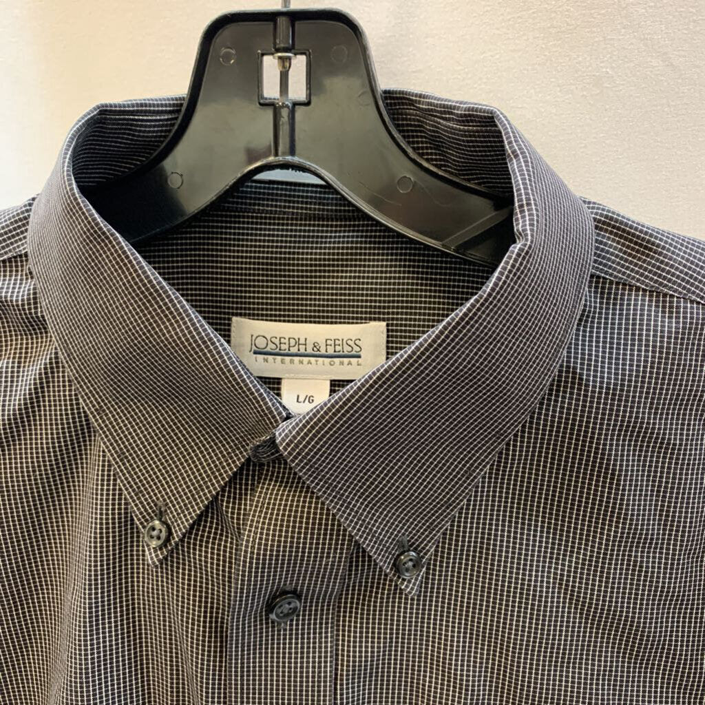 Long Sleeve Shirt: Button-Down Micro-Stripes