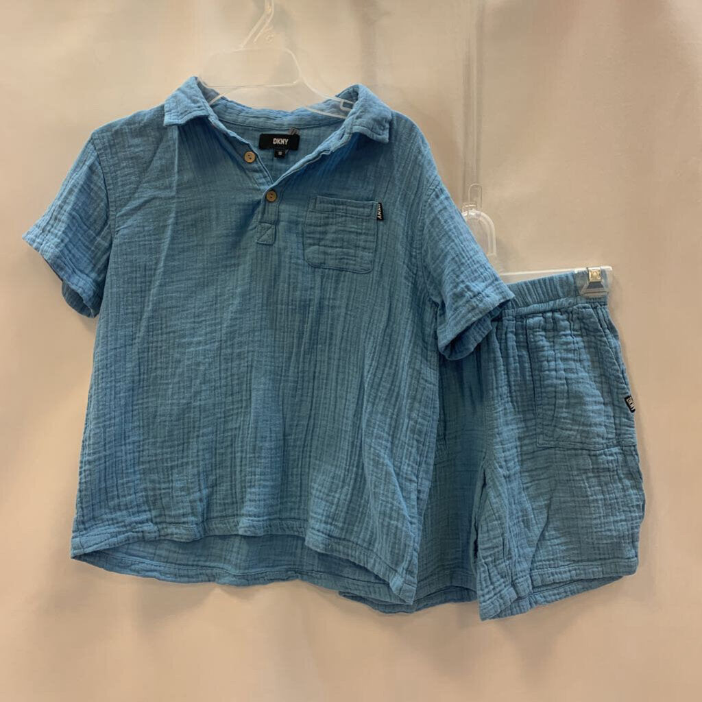 2 Pc Set: Muslin Button Up and Shorts