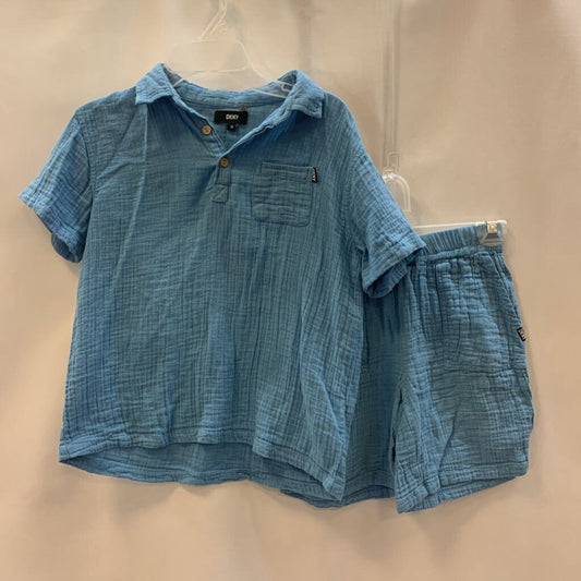 2 Pc Set: Muslin Button Up and Shorts