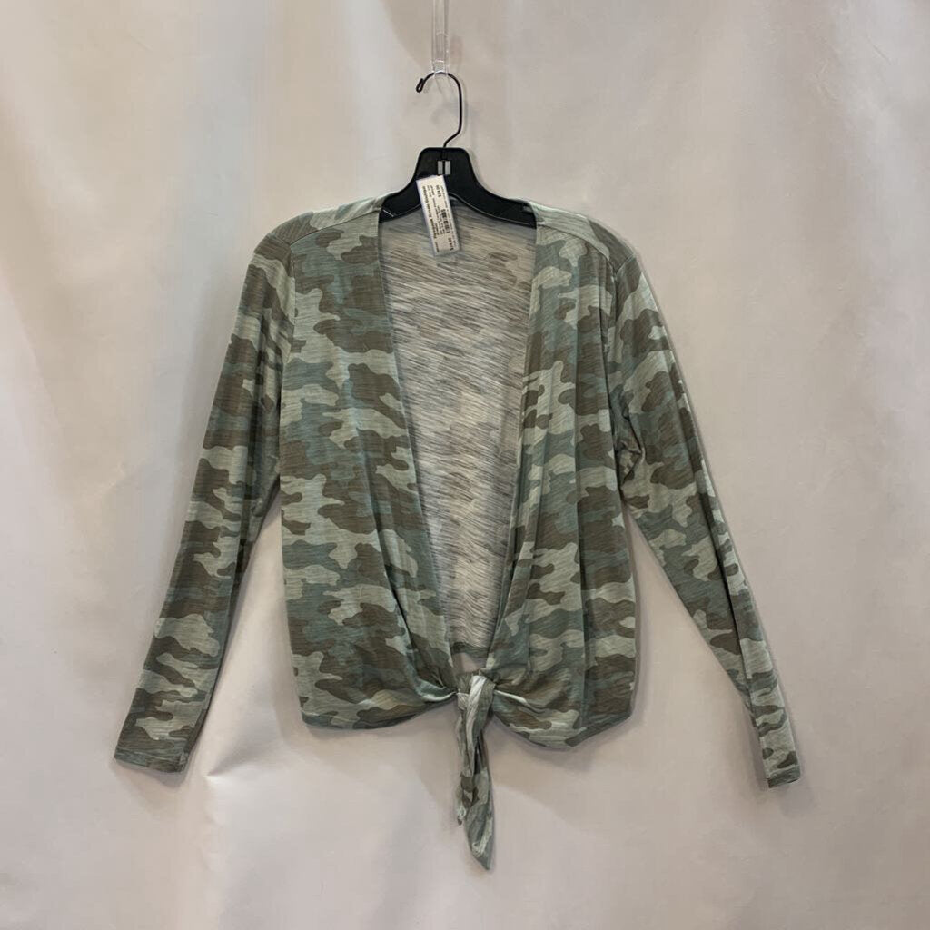Cardigan: Printed Slub Knit Shrug