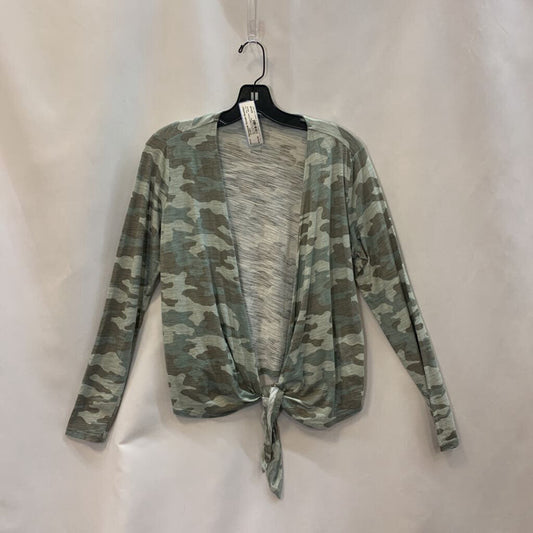 Cardigan: Printed Slub Knit Shrug