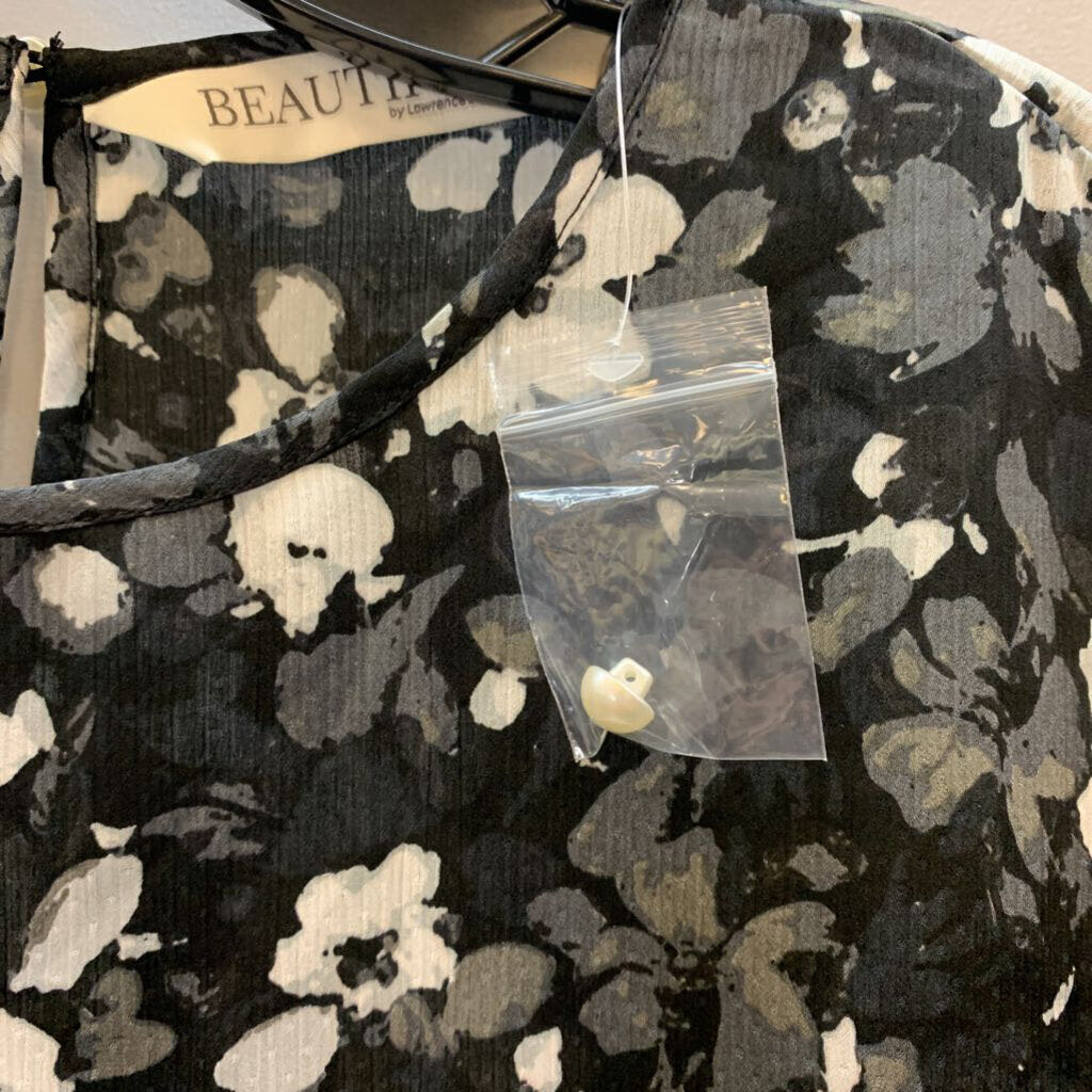 Shirt: Long Sleeve Floral Sheer Blouse