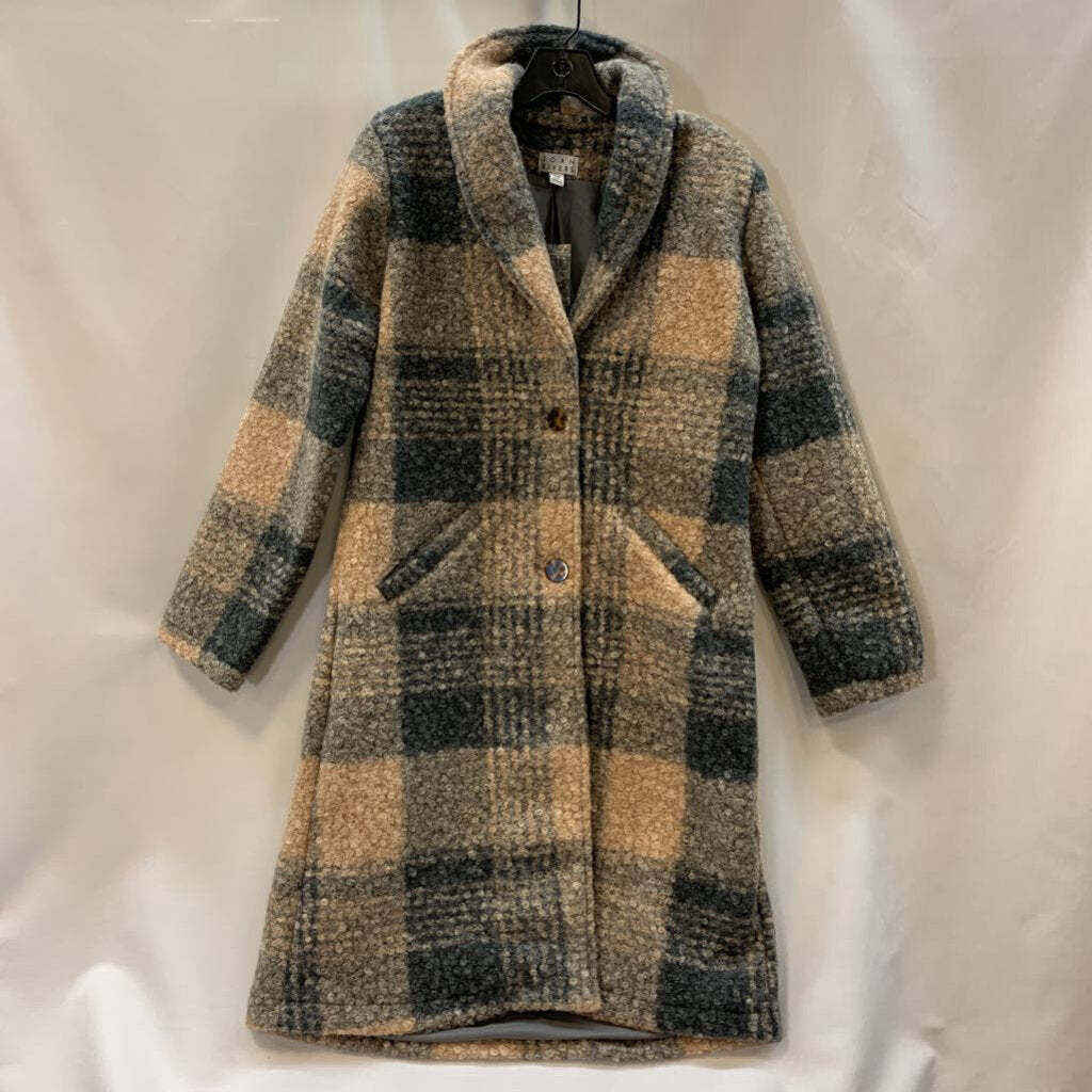 Jacket: Plaid Curly Sherpa Shawl