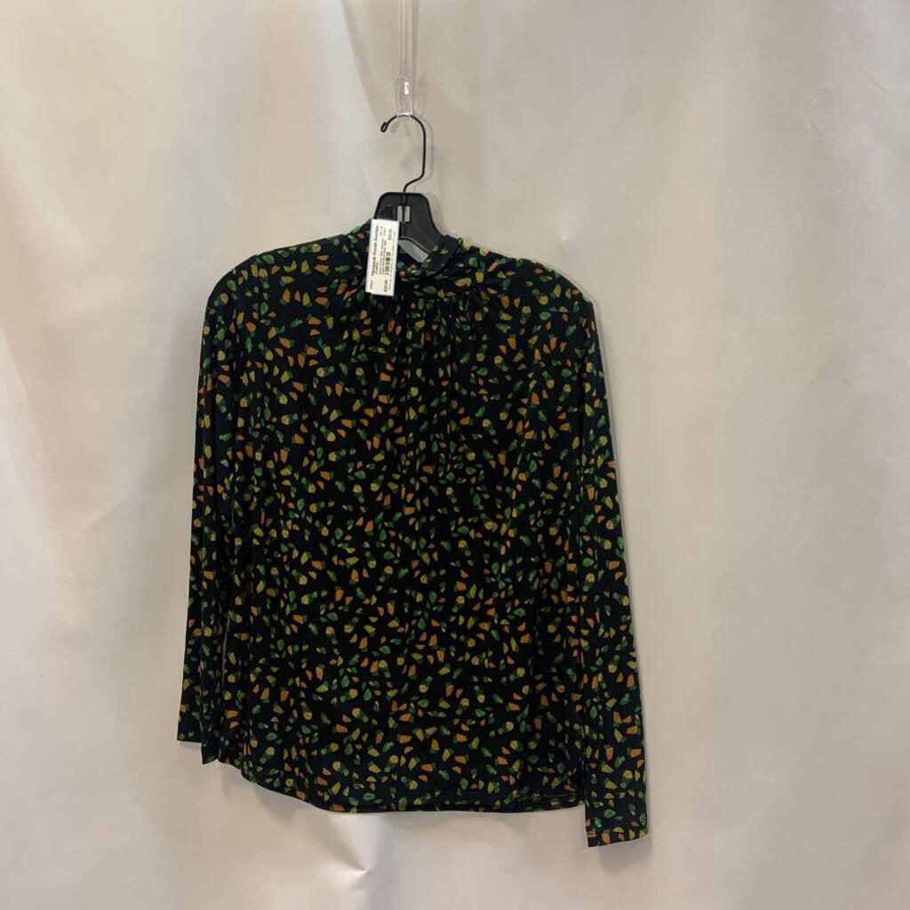 Shirt: Speckled Liquid Knit Mock-Neck
