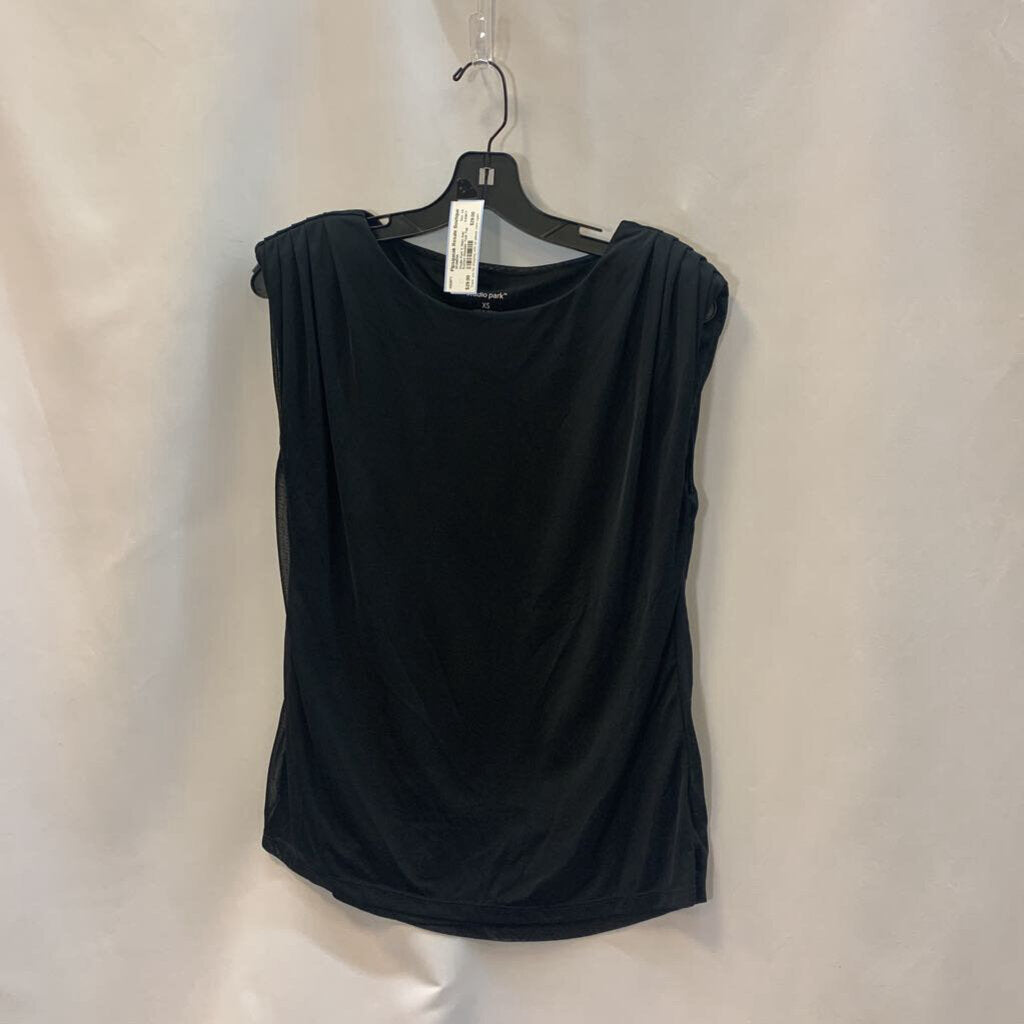 Shirt: Knit Ruched Shoulder Tank Top