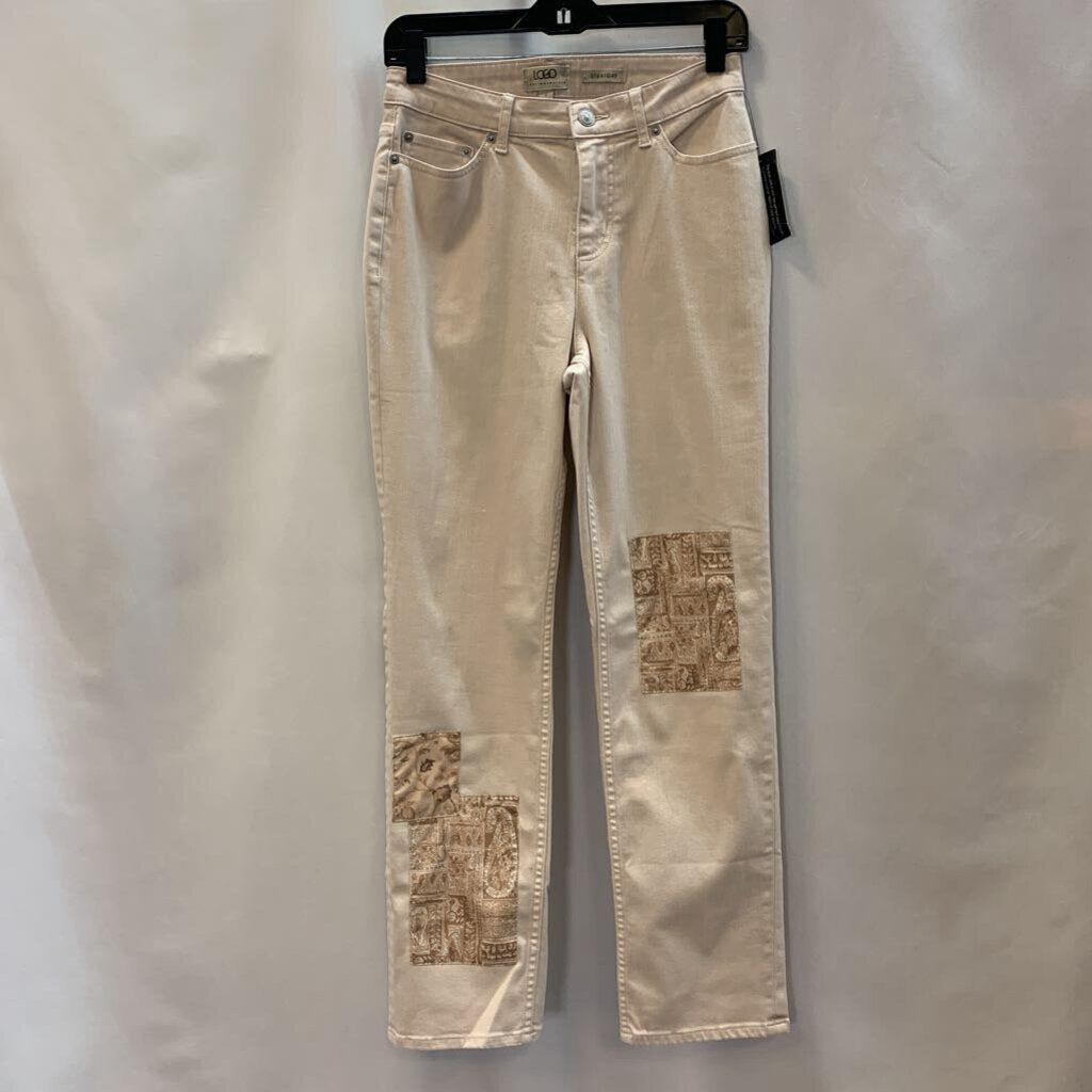 Pants: Patchwork Straight Leg Jeans