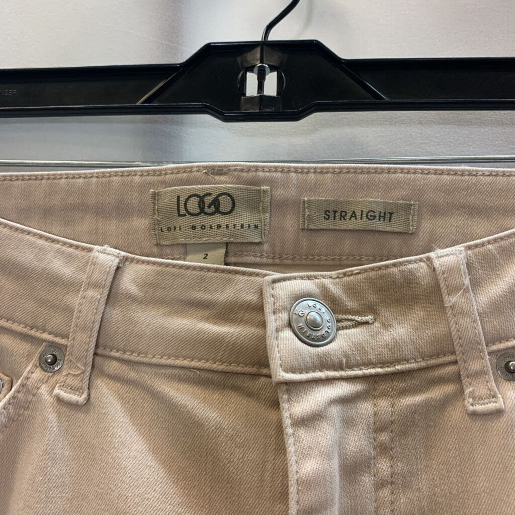 Pants: Patchwork Straight Leg Jeans