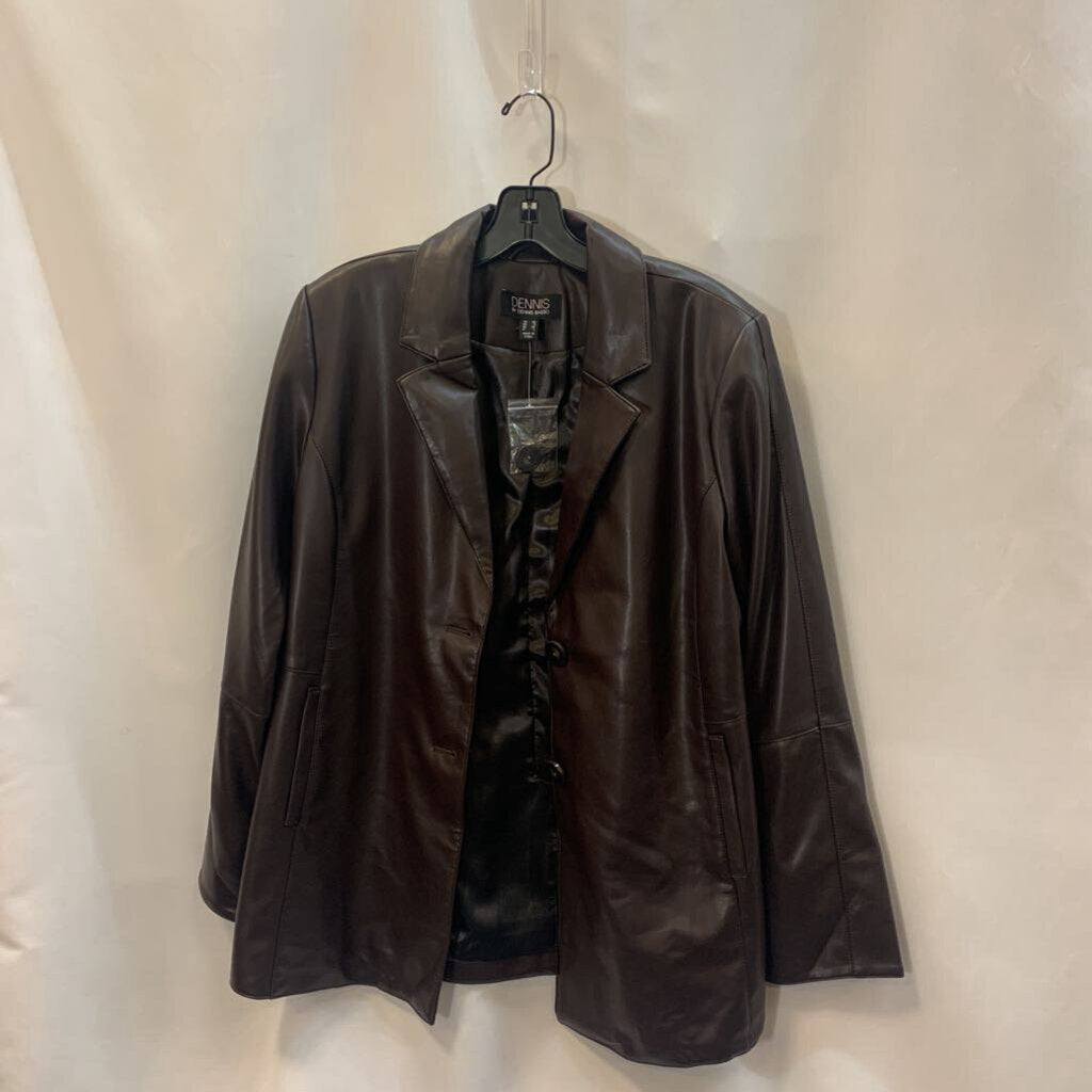 Jacket: Faux Leather Button