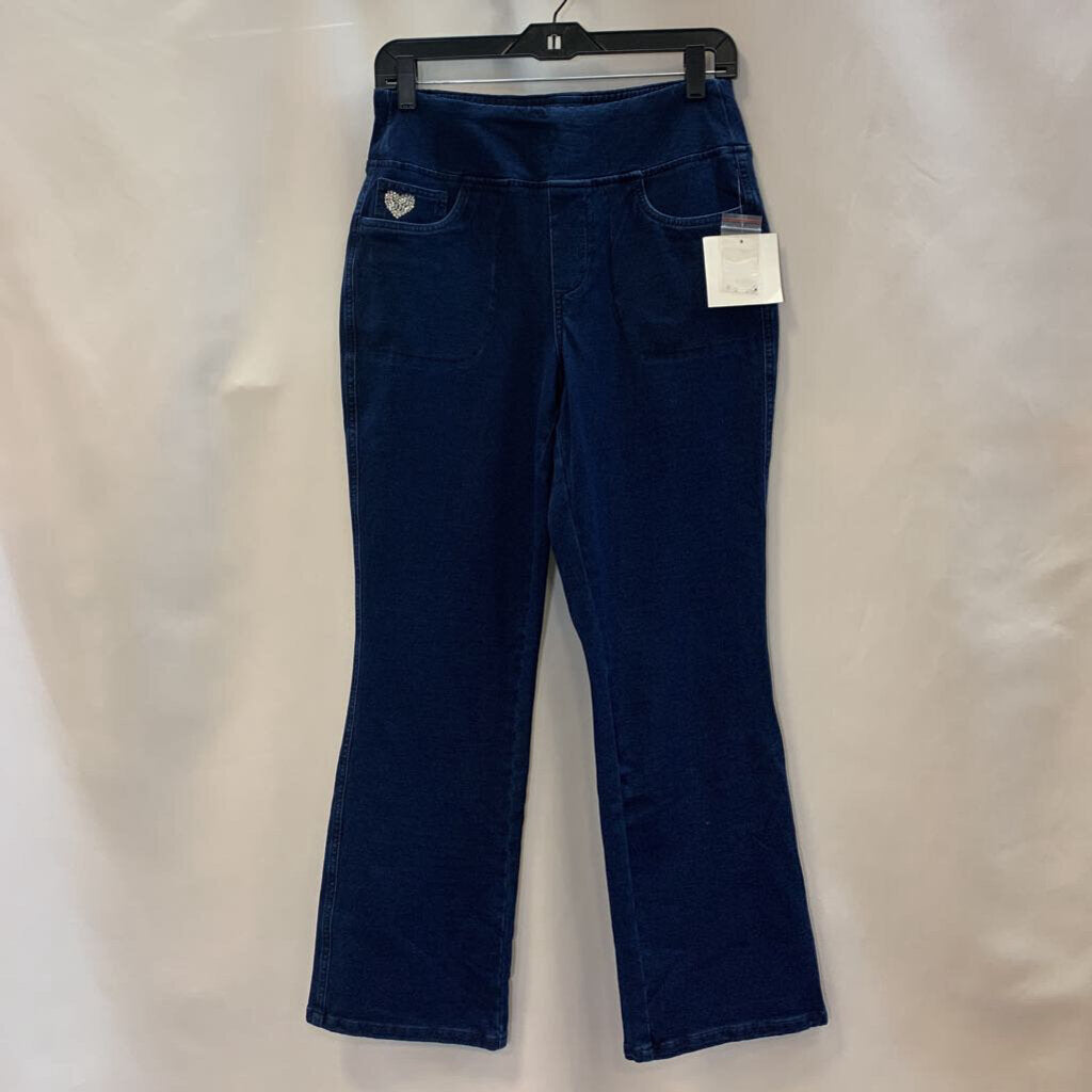 Pants: Rhinestone Waistband Boot Cut Jeans