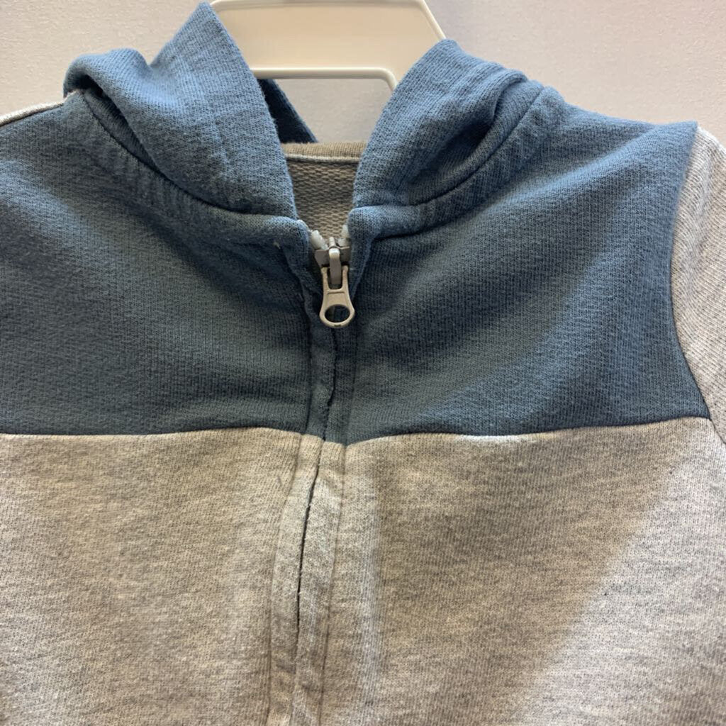 Hoodie: Dual Color Full Zip with Bear