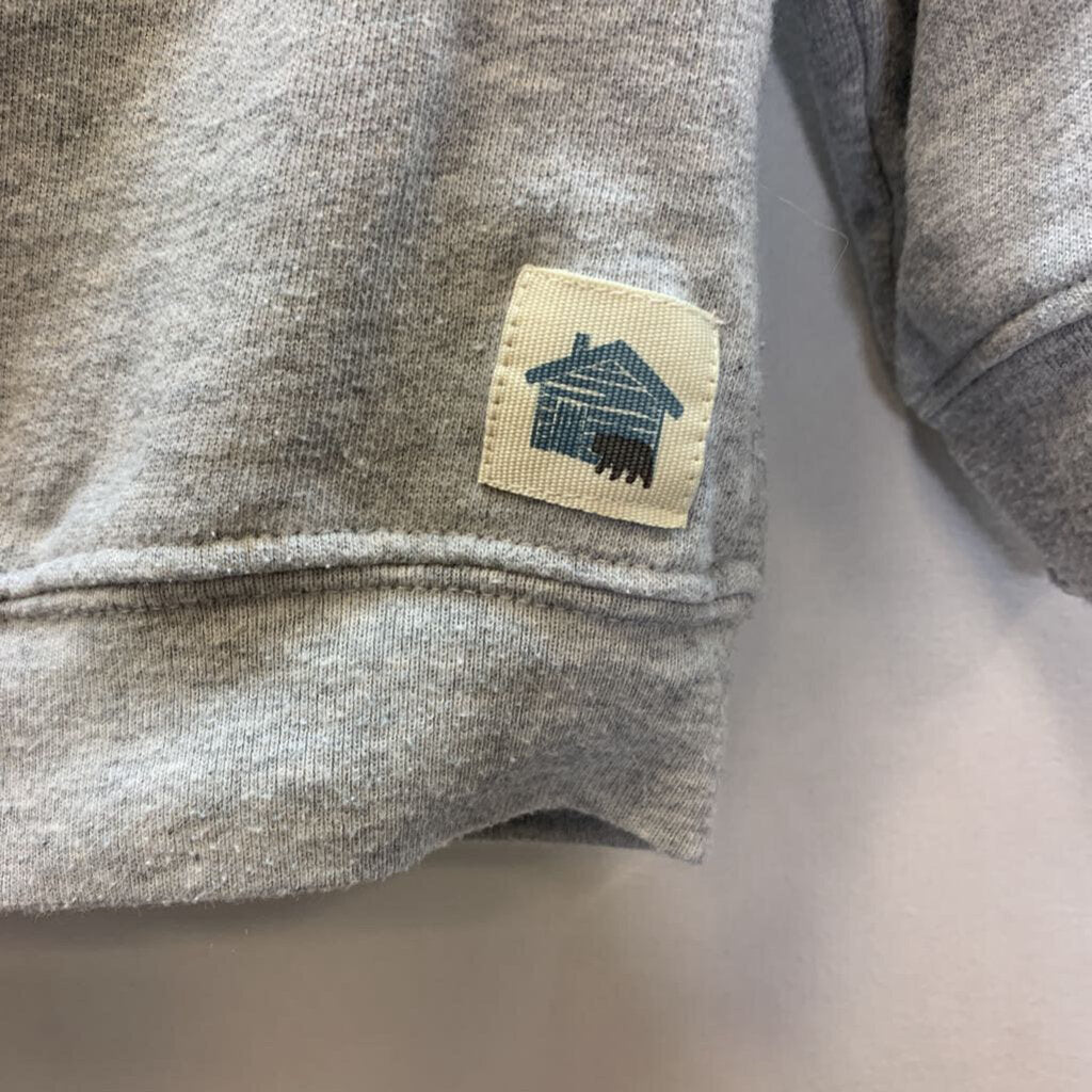 Hoodie: Dual Color Full Zip with Bear