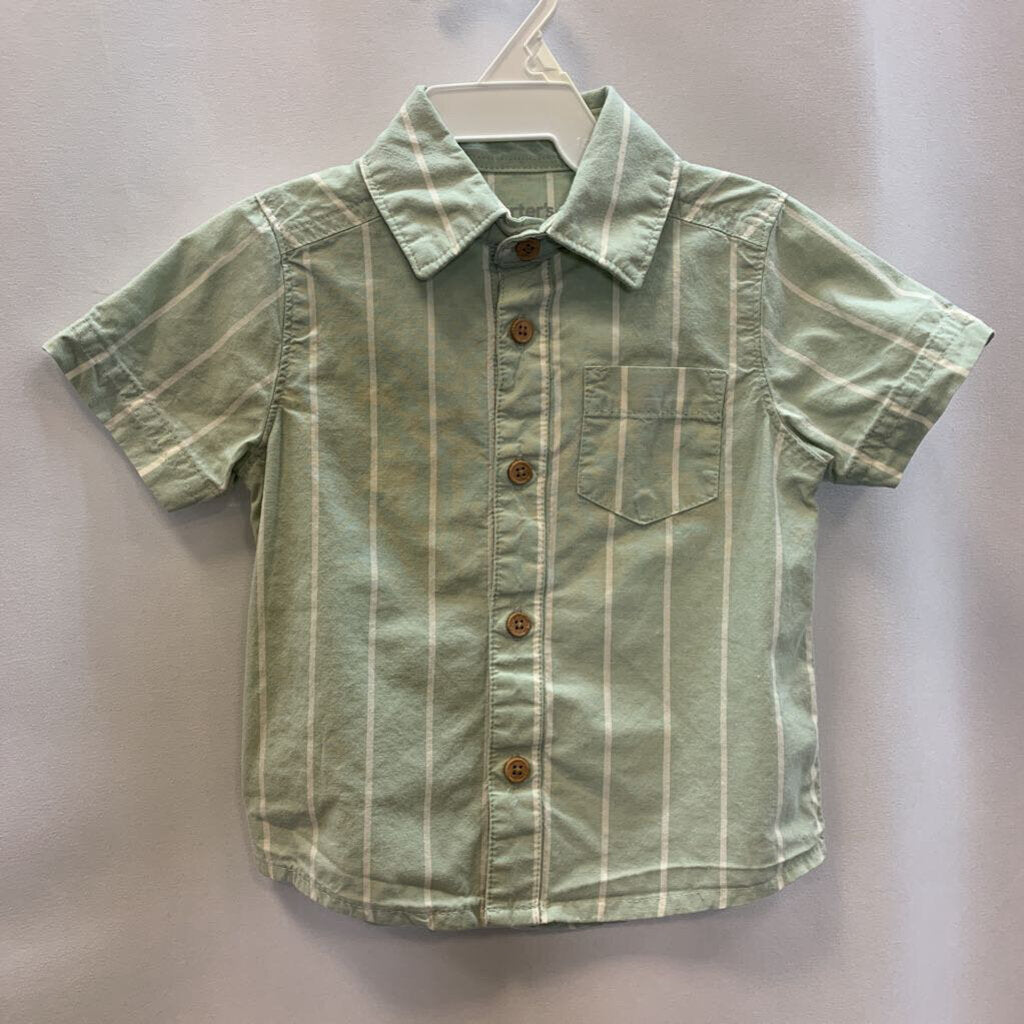 Shirt: Striped Collared Button-Up
