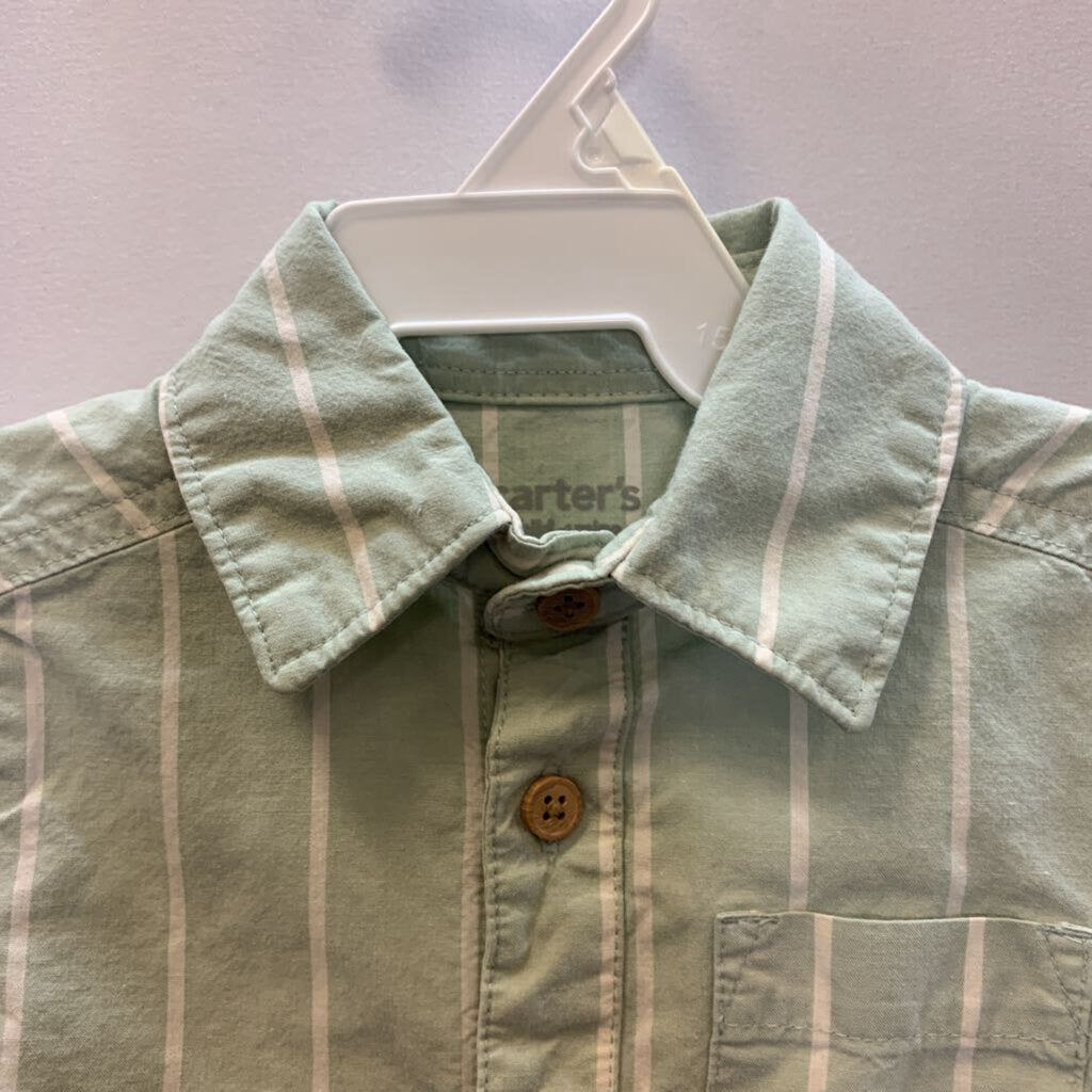 Shirt: Striped Collared Button-Up