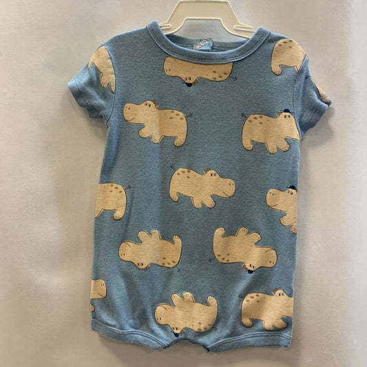 Romper: Hippo Short Sleeve