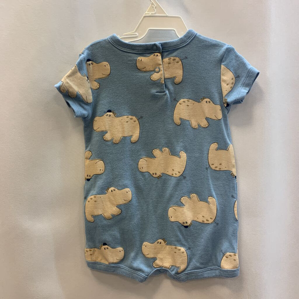 Romper: Hippo Short Sleeve